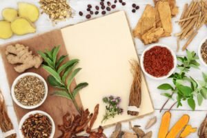 Top adaptogens for natural energy and stress relief on wooden table