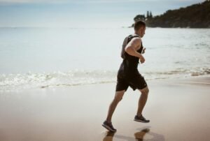 Running on the beach